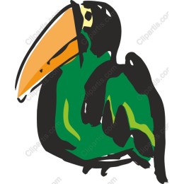 Vibrant Green Bird