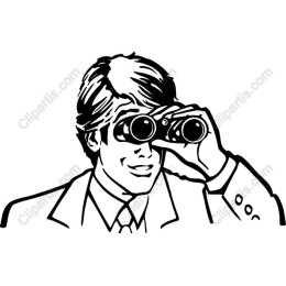 Vintage Explorer: Man with Binoculars