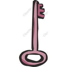 Whimsical Pink Key