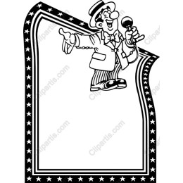Whimsical Performer with Microphone - Celebratory