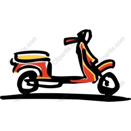Vibrant Retro Scooter