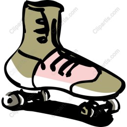 Vintage Hand-Drawn Roller Skate