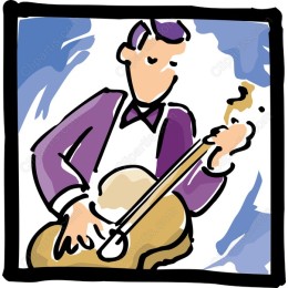 Vibrant Hand-Drawn Guitarist