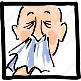 Elderly Man Sneezing
