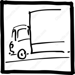 Hand-Drawn Delivery Truck