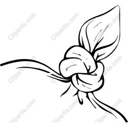 Elegant Hand-Drawn Knot with Leaf