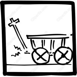 Quaint Cart and Cross