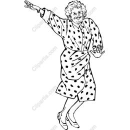 Joyful Dancing Elderly Woman