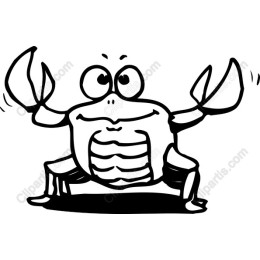 Playful Cartoon Crab