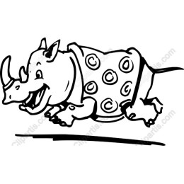Playful Polka-Dot Rhinoceros
