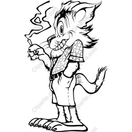 Stylish Cat Character