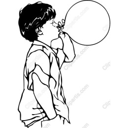 Boy Blowing Bubble