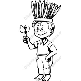Whimsical Boy in Feathered Headdress