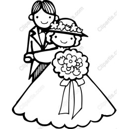 Joyful Wedding Couple Hand-Drawn