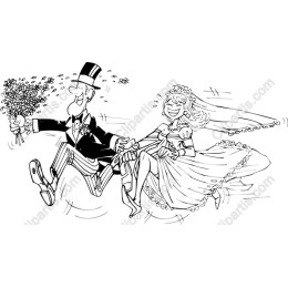 Joyful Wedding Couple