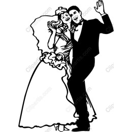 Joyful Wedding Couple
