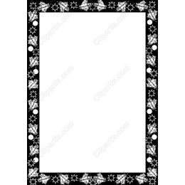 Festive Black and White Decorative Border