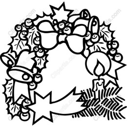 Hand-Drawn Christmas Wreath