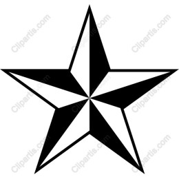 Black and White Geometric Star