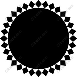 Black Circular Decorative Ornament