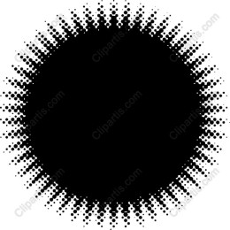 Black Dotted Sunburst