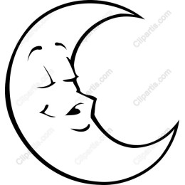Whimsical Smiling Moon