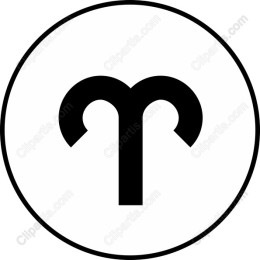 Aries Zodiac Sign - Bold
