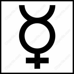 Stylized Mercury Symbol