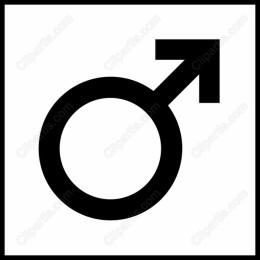 Bold Male Gender Symbol