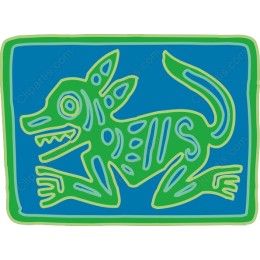 Mystical Green Dog