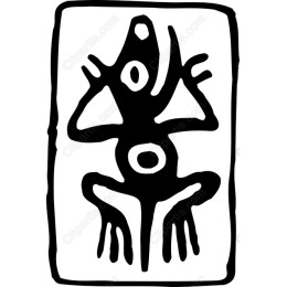 Abstract Frog in Black and White