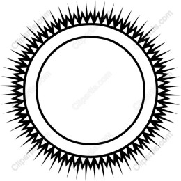 Sunburst with Radiating Spikes