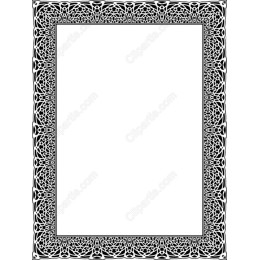 Ornate Black and White Vintage Border