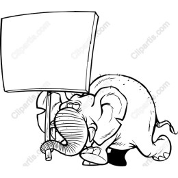 Playful Elephant with Sign - Customizable