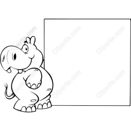 Charming Hippo Character with Customizable Space