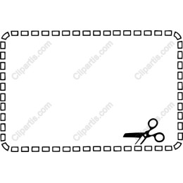 Cut-Out Frame with Scissors