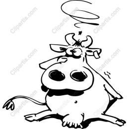 Playful Cartoon Cow