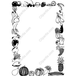 Whimsical Fruit and Vegetable Border