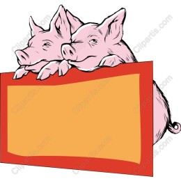 Cheerful Pig Peeking