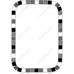 Black and White Patterned Border