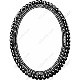 Elegant Black and White Oval Frame
