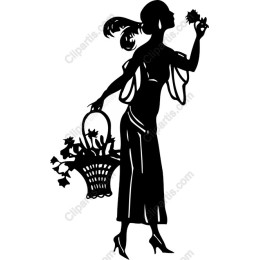 Elegant Lady with Basket