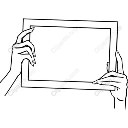 Elegant Hands Holding a Picture Frame
