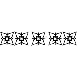 Black Ornate Floral Pattern