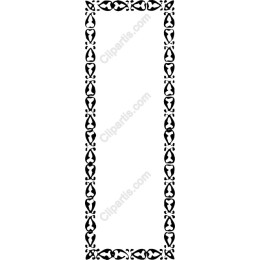 Elegant Black Floral Border