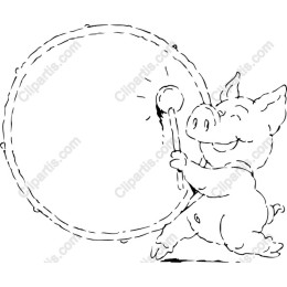 “Joyful Pig Playing Tambourine ”