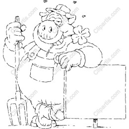 Happy Farmer Pig