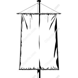 Blank Banner on Pole
