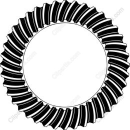 Black and White Decorative Circular Frame