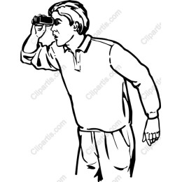 Curious Explorer: of a Man with Binoculars
